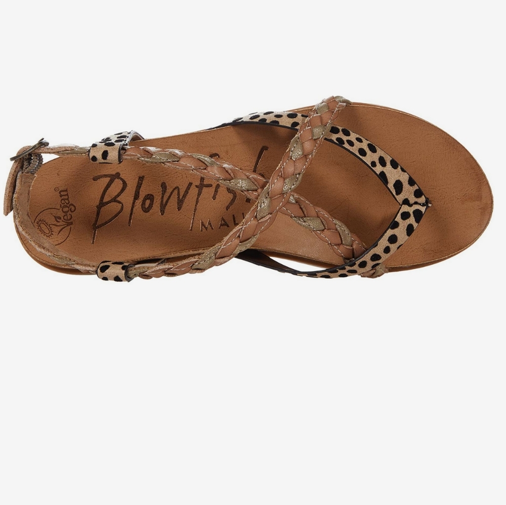 NIB Blowfish Sand Pixie Leopard Dyecut Foxtail